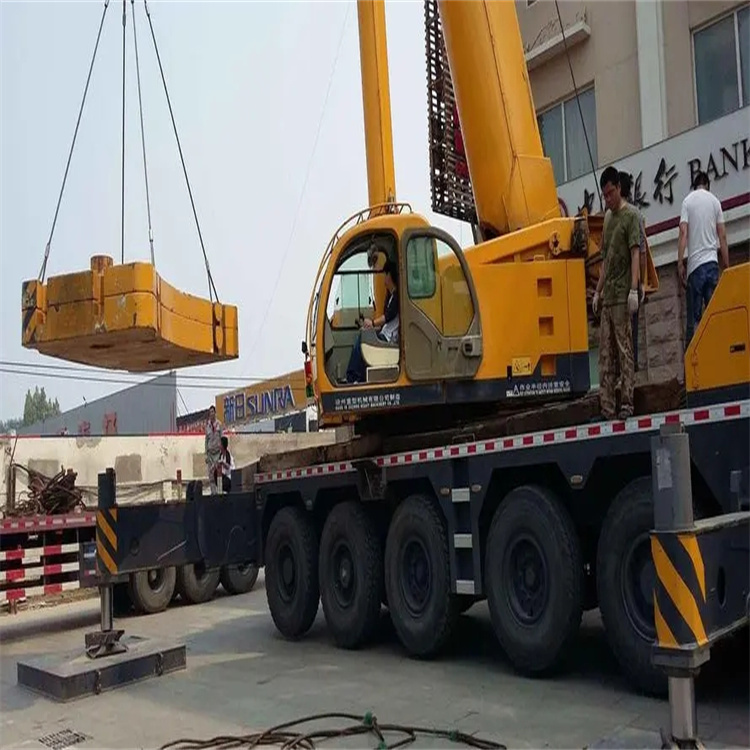 宁波镇海当地吊车出租|机器吊装|75吨|工厂搬迁服务